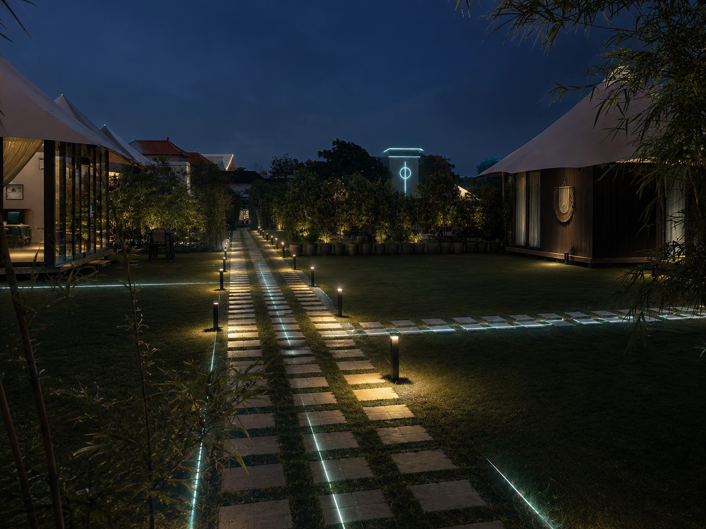 The Bali Futures Forum venue at night